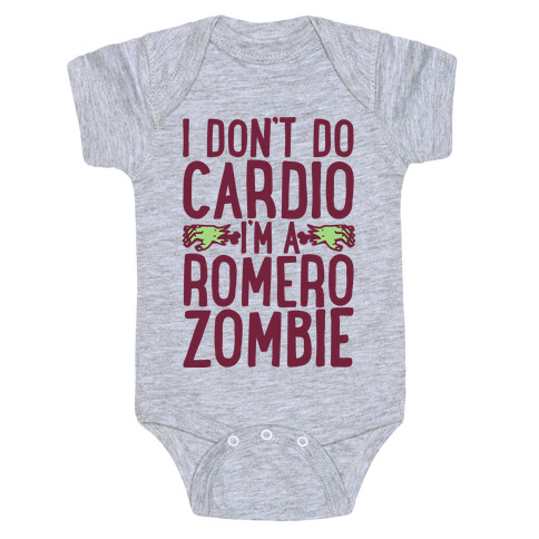 I Don't Do Cardio, I'm a Romero Zombie Baby One-Piece