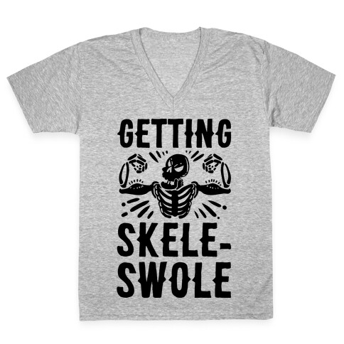 Getting Skele-Swole V-Neck Tee Shirt