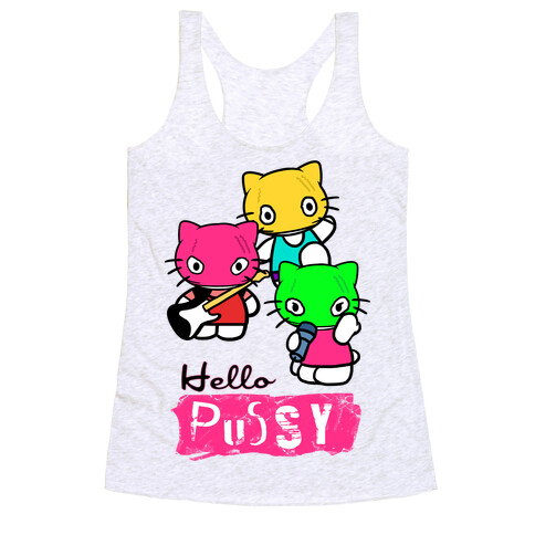 Hello Pussy Racerback Tank Top