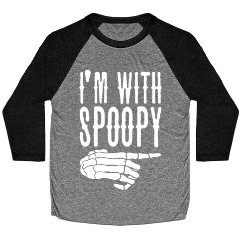 I'm With Spoopy & I'm With Creppy Pair 1 Baseball Tee