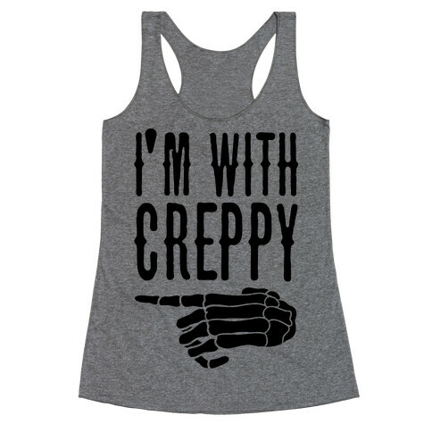 I'm With Spoopy & I'm With Creppy Pair 2 Racerback Tank Top