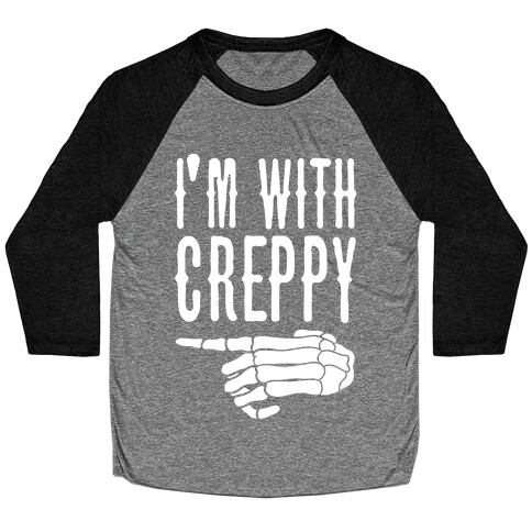 I'm With Spoopy & I'm With Creppy Pair 2 Baseball Tee