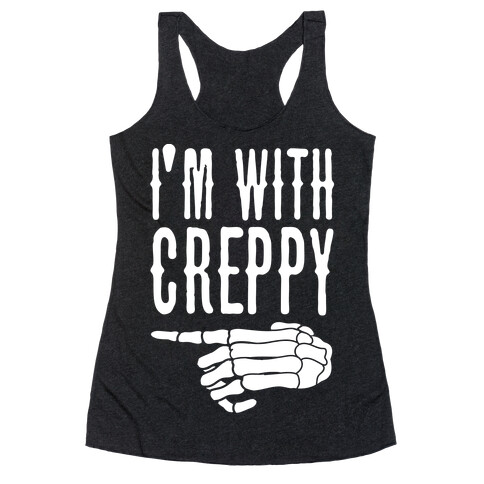 I'm With Spoopy & I'm With Creppy Pair 2 Racerback Tank Top