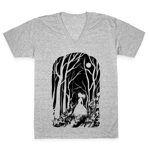 Ghost In The Woods V-Neck Tee Shirt