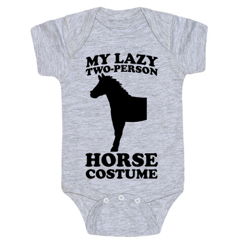 My Lazy Two-Person Horse Costume (head) Baby One-Piece