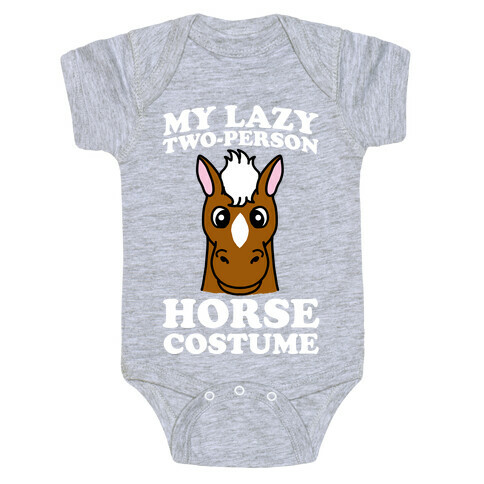 My Lazy Two-Person Horse Costume (head) Baby One-Piece