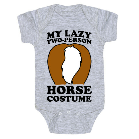 My Lazy Two-Person Horse Costume (Butt) Baby One-Piece