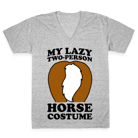 My Lazy Two-Person Horse Costume (Butt) V-Neck Tee Shirt