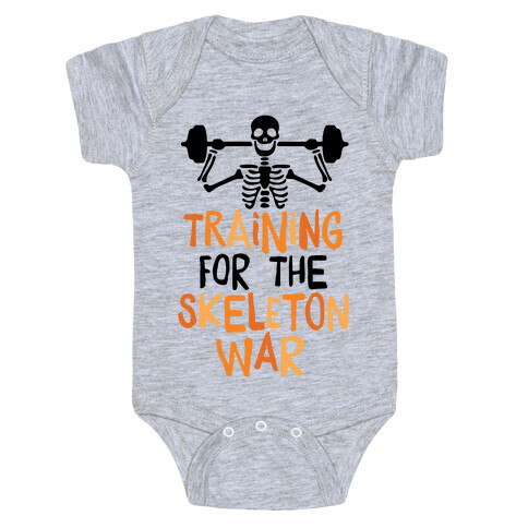 Training For The Skeleton War Baby One-Piece