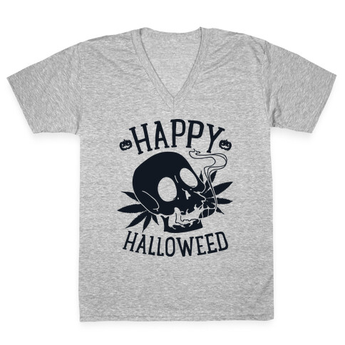 Happy Hallo-Weed V-Neck Tee Shirt