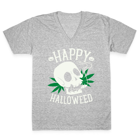 Happy Hallo-Weed V-Neck Tee Shirt