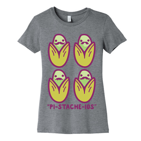 Pistachios with Mustaches Womens T-Shirt