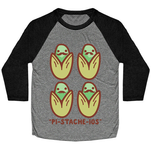 Pistachios with Mustaches Baseball Tee