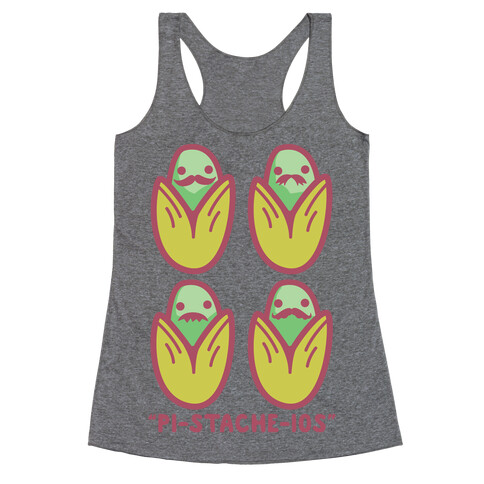 Pistachios with Mustaches Racerback Tank Top