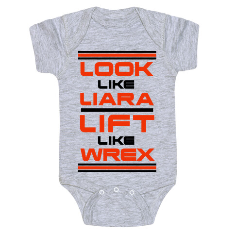 Look Like Liara Lift Like Wrex Parody Baby One-Piece