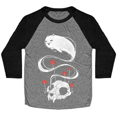 Cat Ghost Baseball Tee