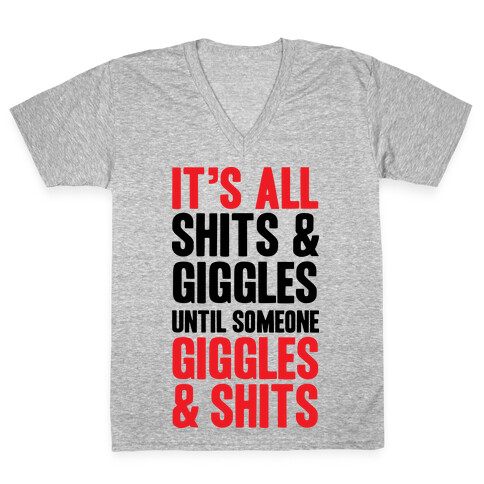 Giggles & Shits V-Neck Tee Shirt