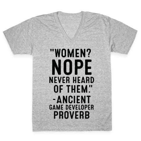 Game Developer Proverb V-Neck Tee Shirt