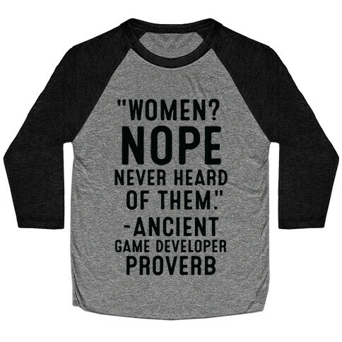 Game Developer Proverb Baseball Tee