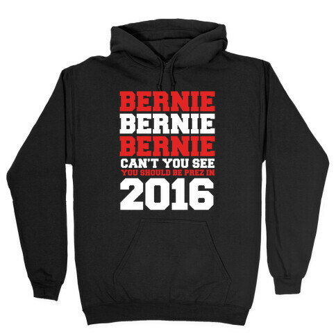 Bernie Should Be Pres in 2016 Hooded Sweatshirt