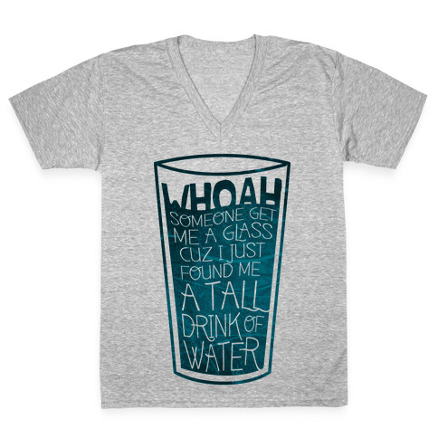 Tall Drink (color) V-Neck Tee Shirt
