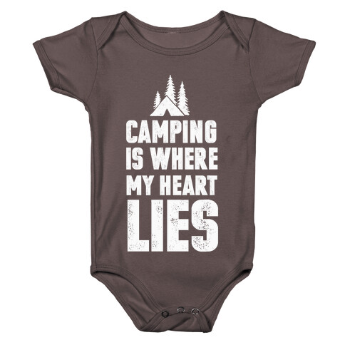 Camping Is Where My Heart Lies Baby One-Piece