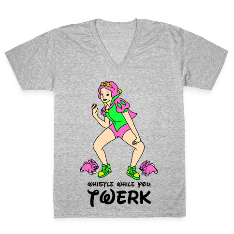 Whistle While You Twerk V-Neck Tee Shirt