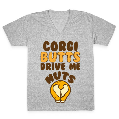 Corgi Butts V-Neck Tee Shirt