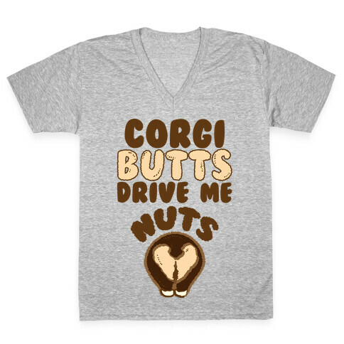 Corgi Butts V-Neck Tee Shirt