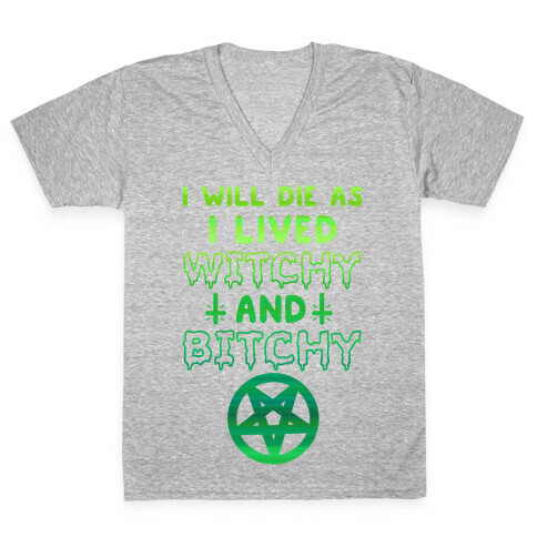Witchy and Bitchy V-Neck Tee Shirt