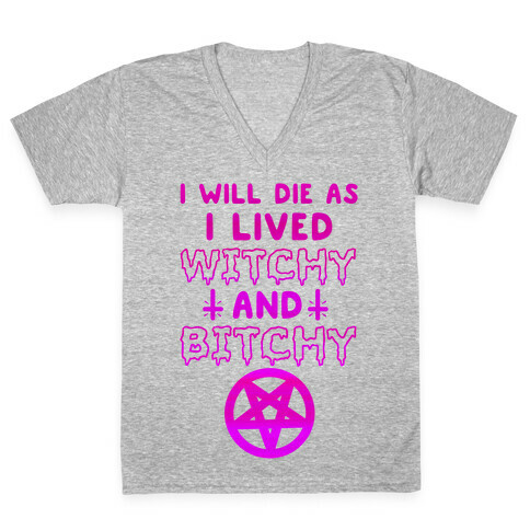Witchy and Bitchy V-Neck Tee Shirt