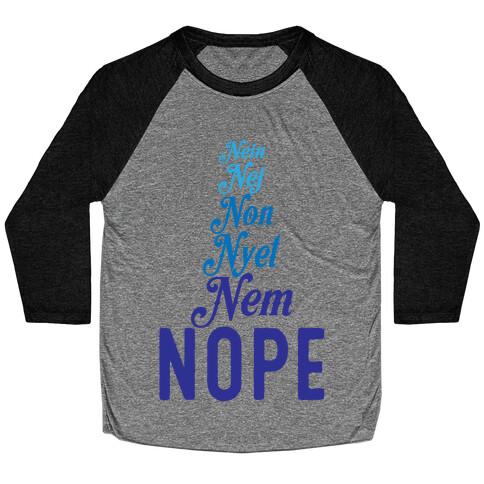 Nope Across the Globe Baseball Tee