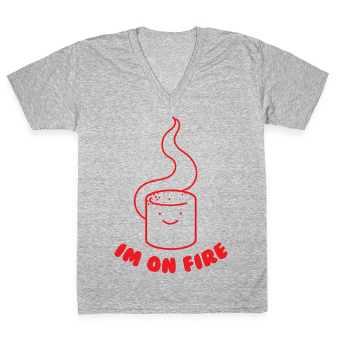 I'm On Fire V-Neck Tee Shirt