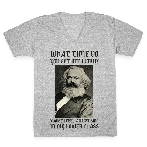 Marx Pick Up Line V-Neck Tee Shirt