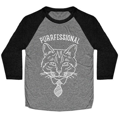 Purrfessional Baseball Tee