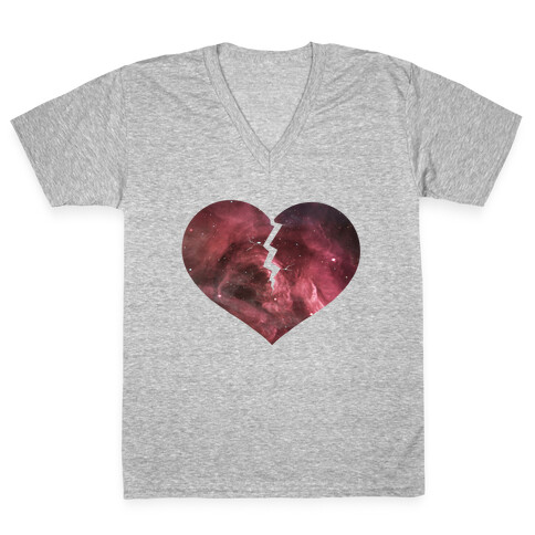 Broken Heart -Galaxy (Slim fit) V-Neck Tee Shirt