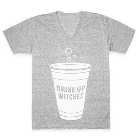 Drink Up Witches V-Neck Tee Shirt