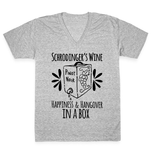 Schrodingers Wine V-Neck Tee Shirt