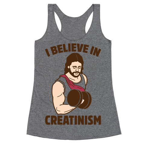 I Believe In Creatinism Racerback Tank Top