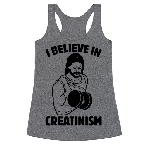 I Believe In Creatinism Racerback Tank Top