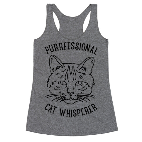 Purrfessional Cat Whisperer Racerback Tank Top