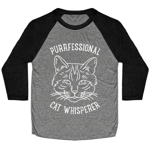 Purrfessional Cat Whisperer Baseball Tee