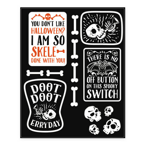 Creepy Creppy Halloween stickers Stickers and Decal Sheet