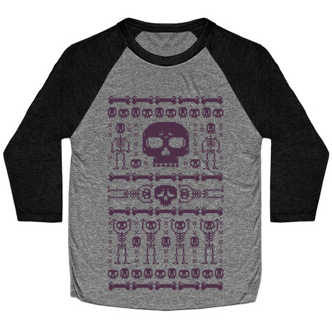 Ugly Skeleton Sweater Baseball Tee