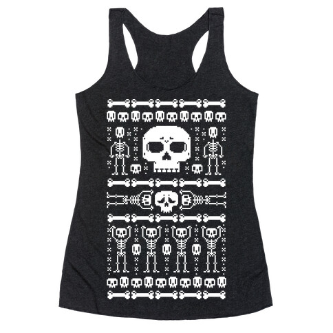 Ugly Skeleton Sweater Racerback Tank Top