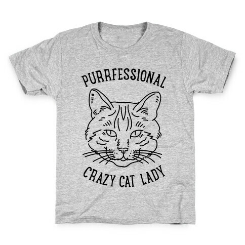 Purrfessional Crazy Cat Lady Kids T-Shirt