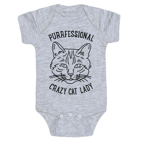 Purrfessional Crazy Cat Lady Baby One-Piece