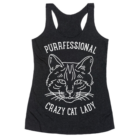 Purrfessional Crazy Cat Lady Racerback Tank Top