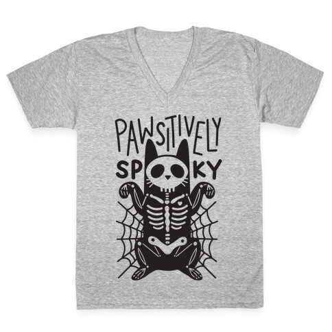 Pawsitively Spooky V-Neck Tee Shirt