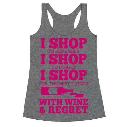 Shop With Wine Racerback Tank Top